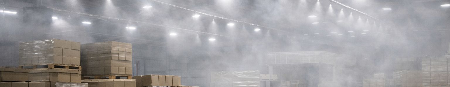 Atomizacja i nebulizacja do nawilżania, kontroli pyłu oraz ograniczania wyładowań elektrostatycznych