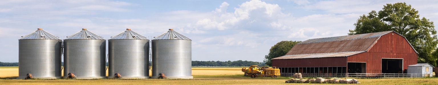 Rolnictwo i hodowla zwierząt – silosy zbożowe i infrastruktura rolnicza