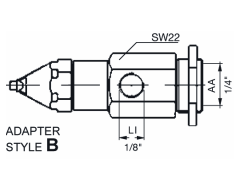 Adapter atomizera typu B