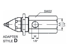 Adapter atomizera typu D