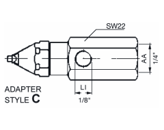 Adapter atomizera typu C